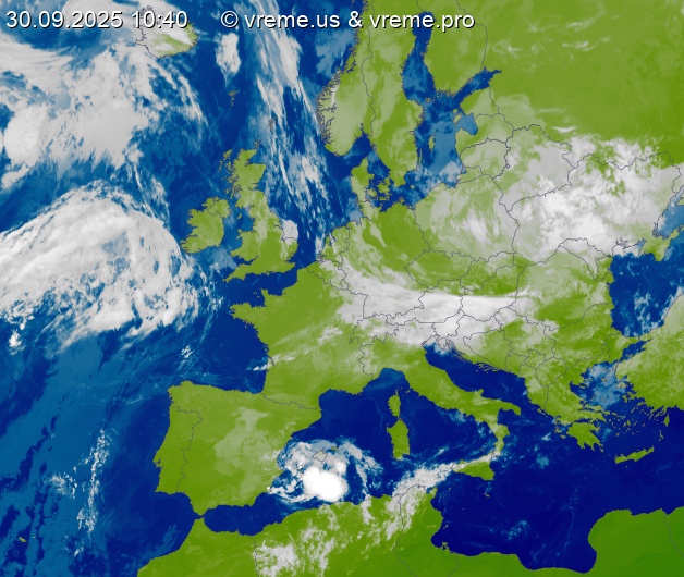 Oblačnost Evropa