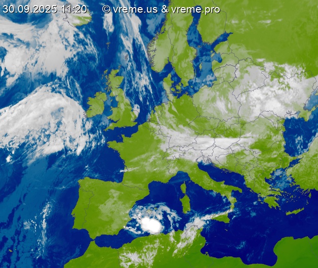 Oblačnost Evropa