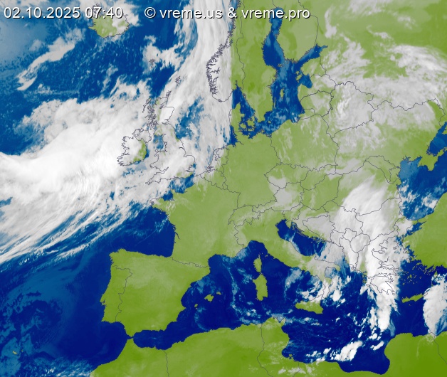 Oblačnost Evropa