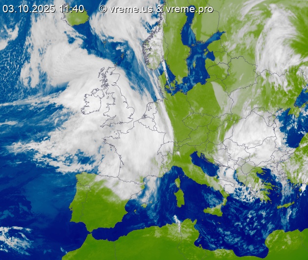 Oblačnost Evropa