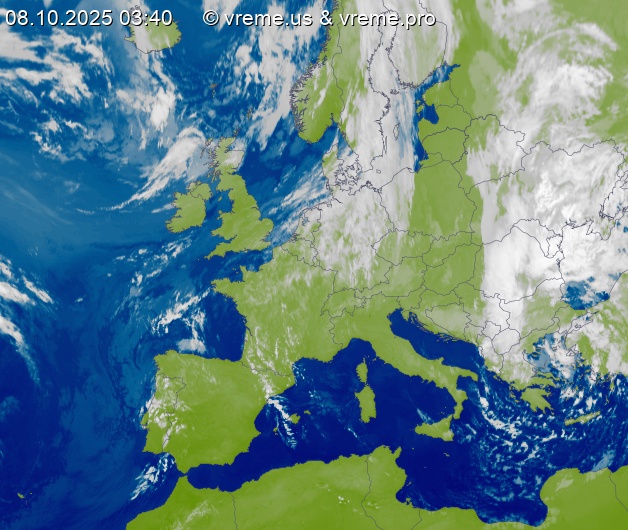Oblačnost Evropa
