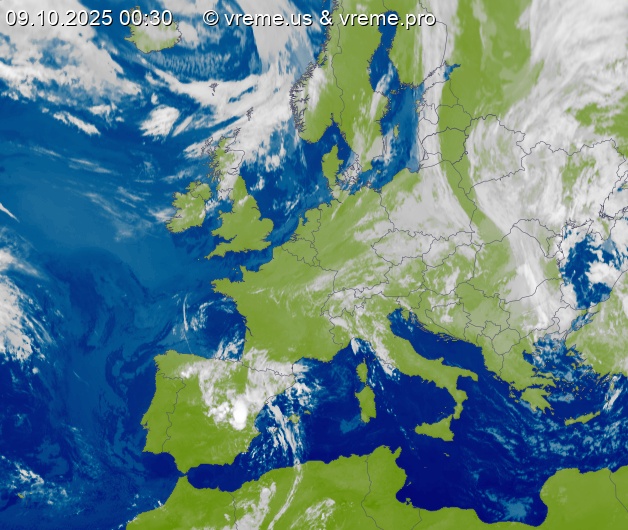 Oblačnost Evropa