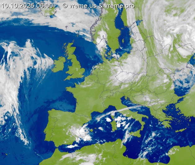 Oblačnost Evropa