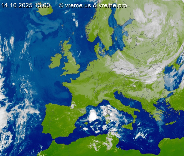 Oblačnost Evropa