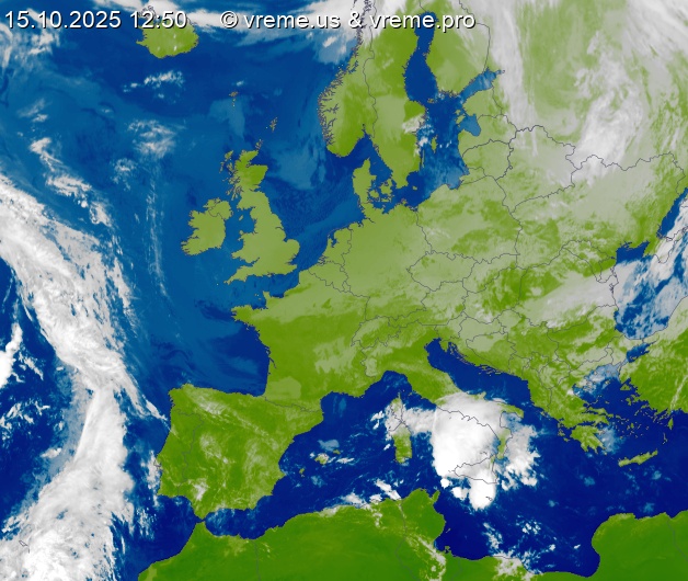 Oblačnost Evropa