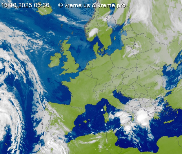 Oblačnost Evropa