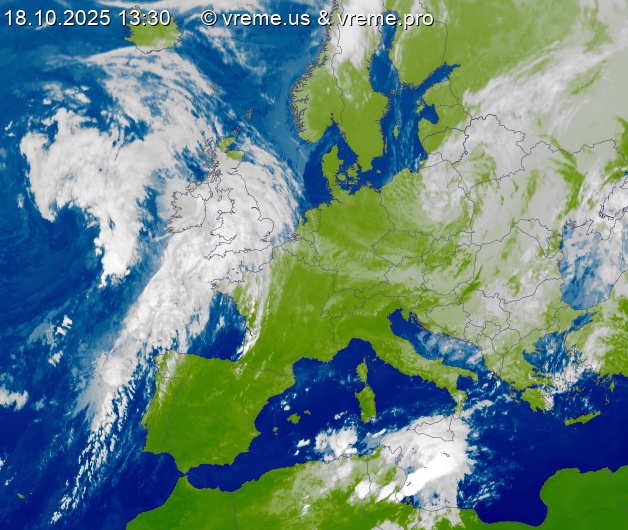 Oblačnost Evropa
