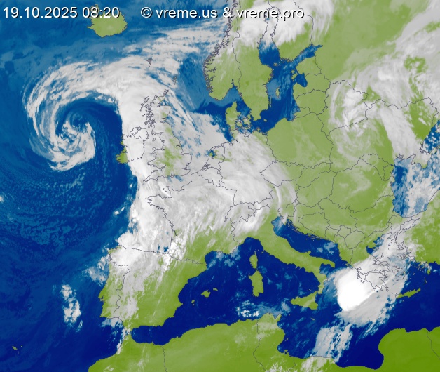 Oblačnost Evropa