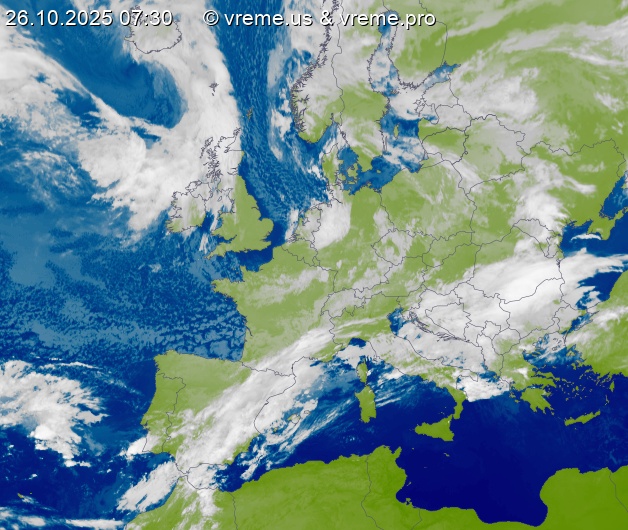 Oblačnost Evropa
