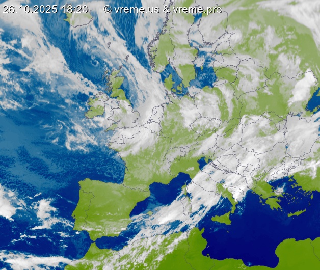 Oblačnost Evropa
