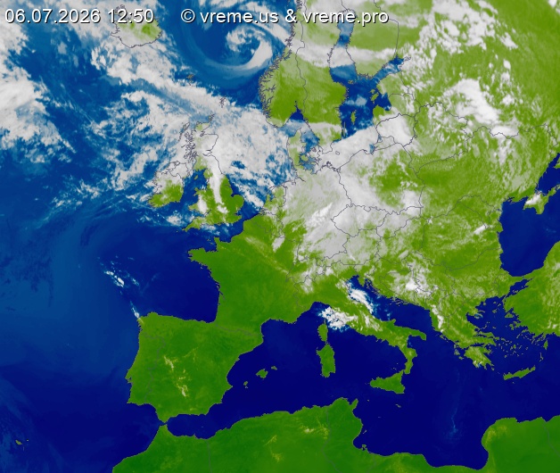 Oblačnost Evropa