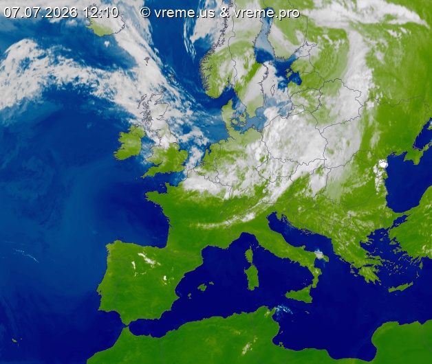 Oblačnost Evropa