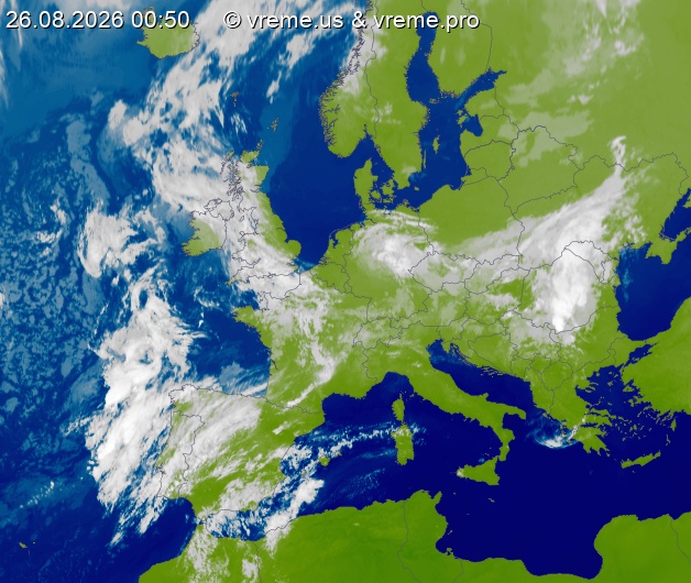 Oblačnost Evropa