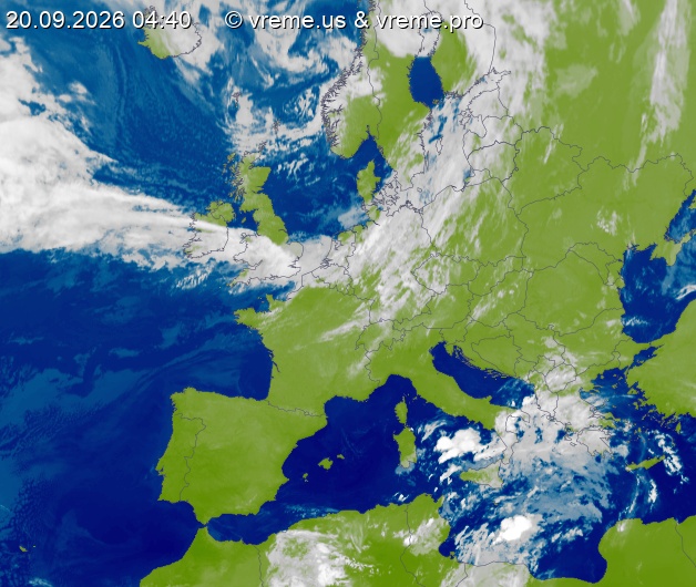 Oblačnost Evropa