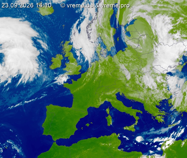 Oblačnost Evropa