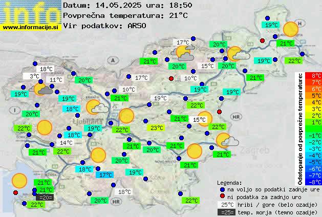 Trenutno vreme po Sloveniji