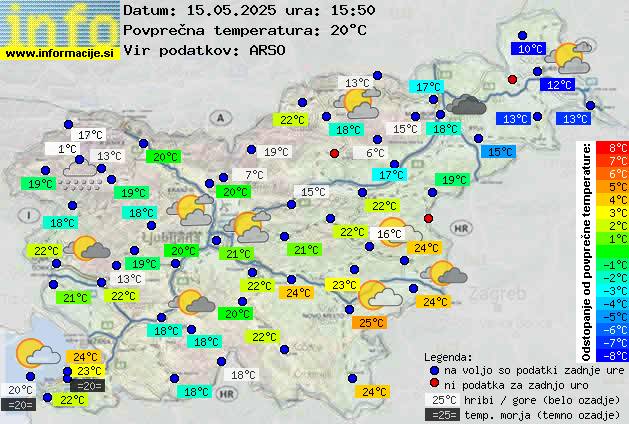 Trenutno vreme po Sloveniji