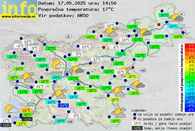 Trenutno vreme po Sloveniji