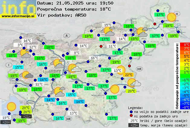 Trenutno vreme po Sloveniji