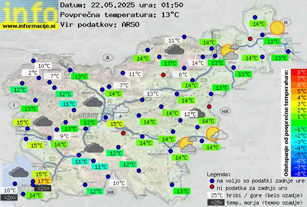 Trenutno vreme po Sloveniji