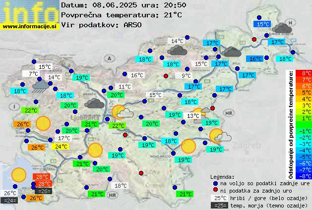 Trenutno vreme po Sloveniji
