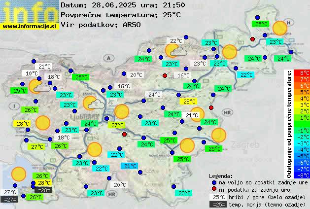 Trenutno vreme po Sloveniji