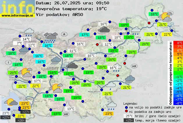 Trenutno vreme po Sloveniji
