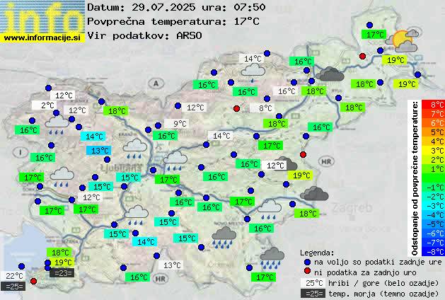 Trenutno vreme po Sloveniji
