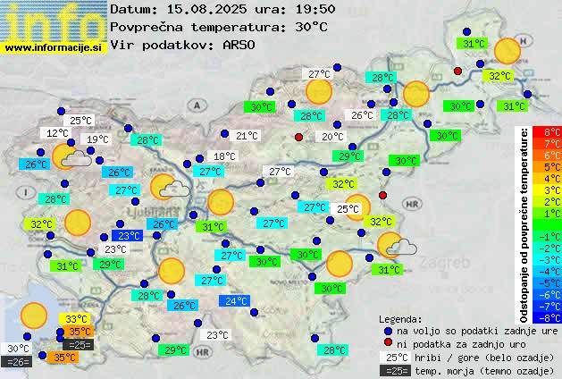 Trenutno vreme po Sloveniji
