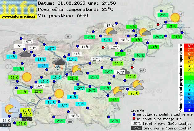 Trenutno vreme po Sloveniji