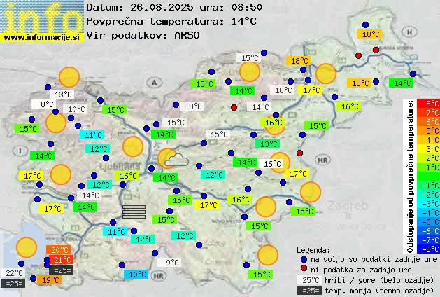 Trenutno vreme po Sloveniji