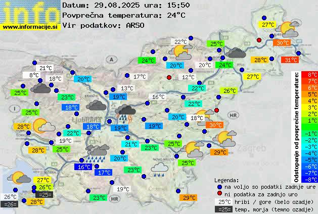 Trenutno vreme po Sloveniji
