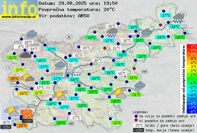 Trenutno vreme po Sloveniji