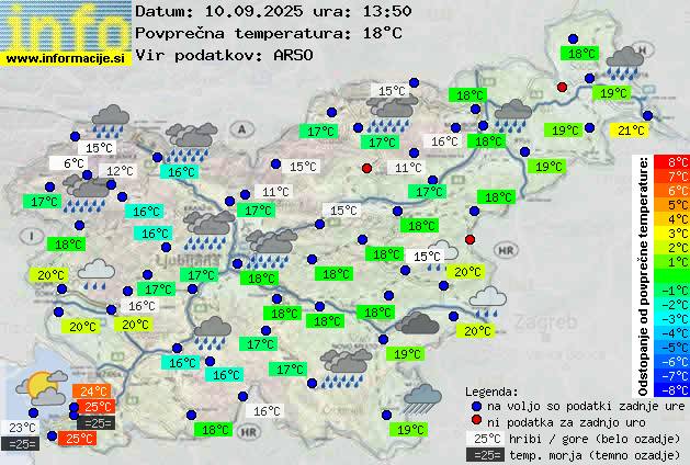 Trenutno vreme po Sloveniji