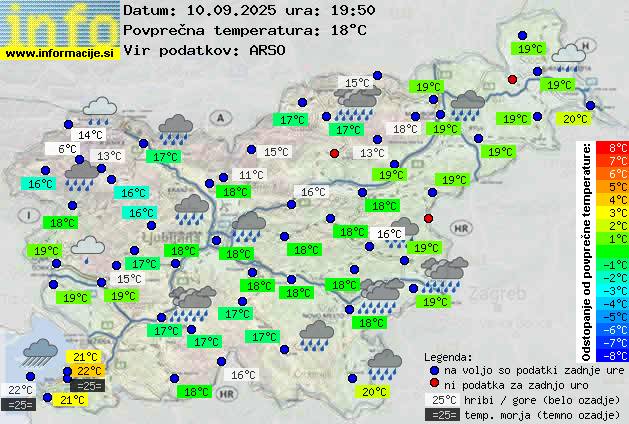 Trenutno vreme po Sloveniji