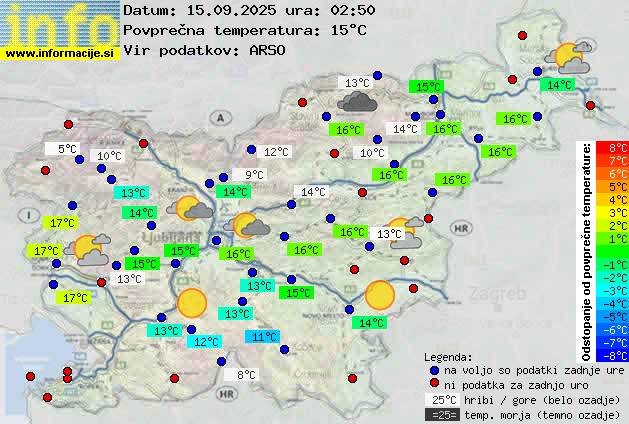 Trenutno vreme po Sloveniji