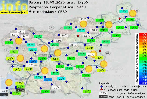 Trenutno vreme po Sloveniji