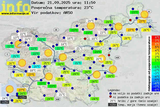 Trenutno vreme po Sloveniji