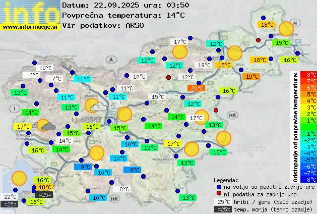Trenutno vreme po Sloveniji