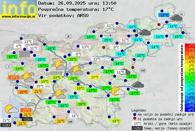 Trenutno vreme po Sloveniji