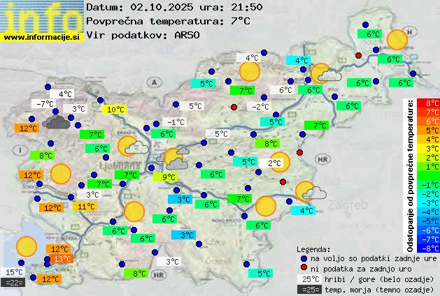 Trenutno vreme po Sloveniji