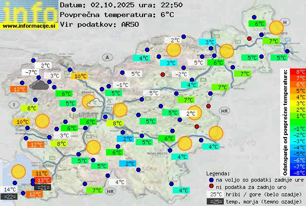 Trenutno vreme po Sloveniji
