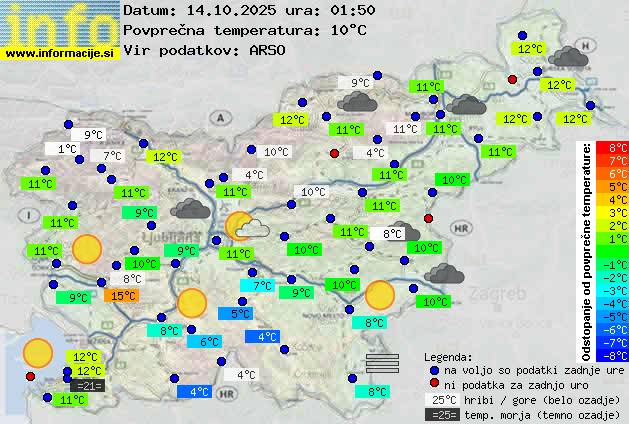 Trenutno vreme po Sloveniji