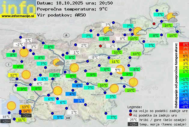 Trenutno vreme po Sloveniji