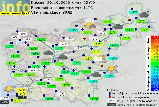 Trenutno vreme po Sloveniji