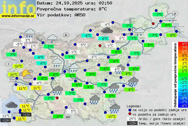 Trenutno vreme po Sloveniji