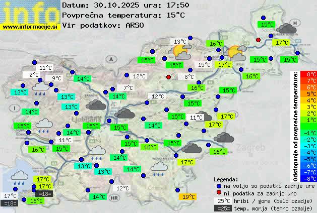 Trenutno vreme po Sloveniji