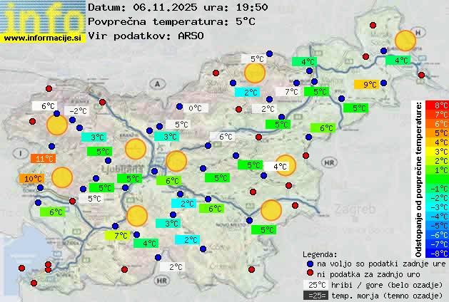 Trenutno vreme po Sloveniji