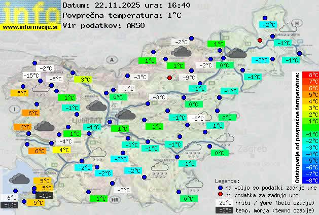 Trenutno vreme po Sloveniji