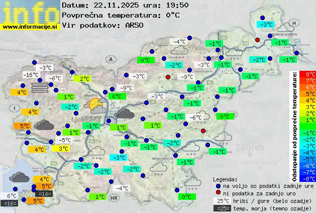 Trenutno vreme po Sloveniji